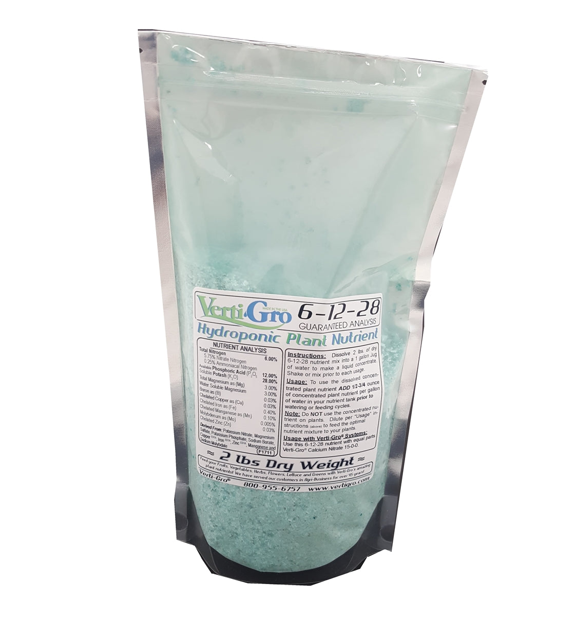 plant nutrient fertilizer Hydroponic Plant Nutrient w/ Trace Minerals 6-12-28