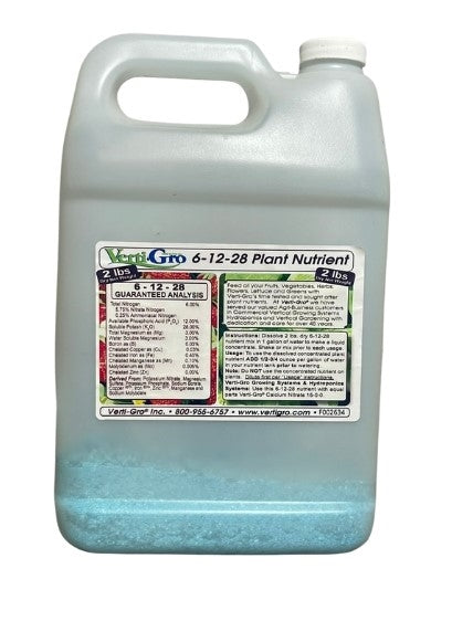 hydroponic fertilizer 1 gallon jug 6-12-28