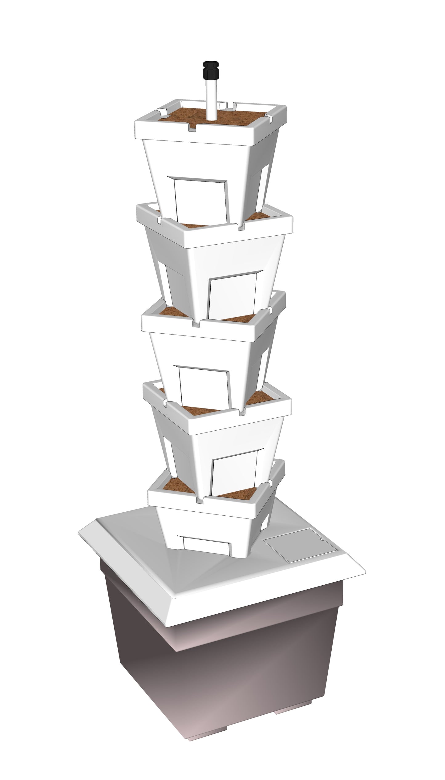 VG-1 diagram vertical patio garden dark gray