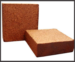 compressed coconut fiber block