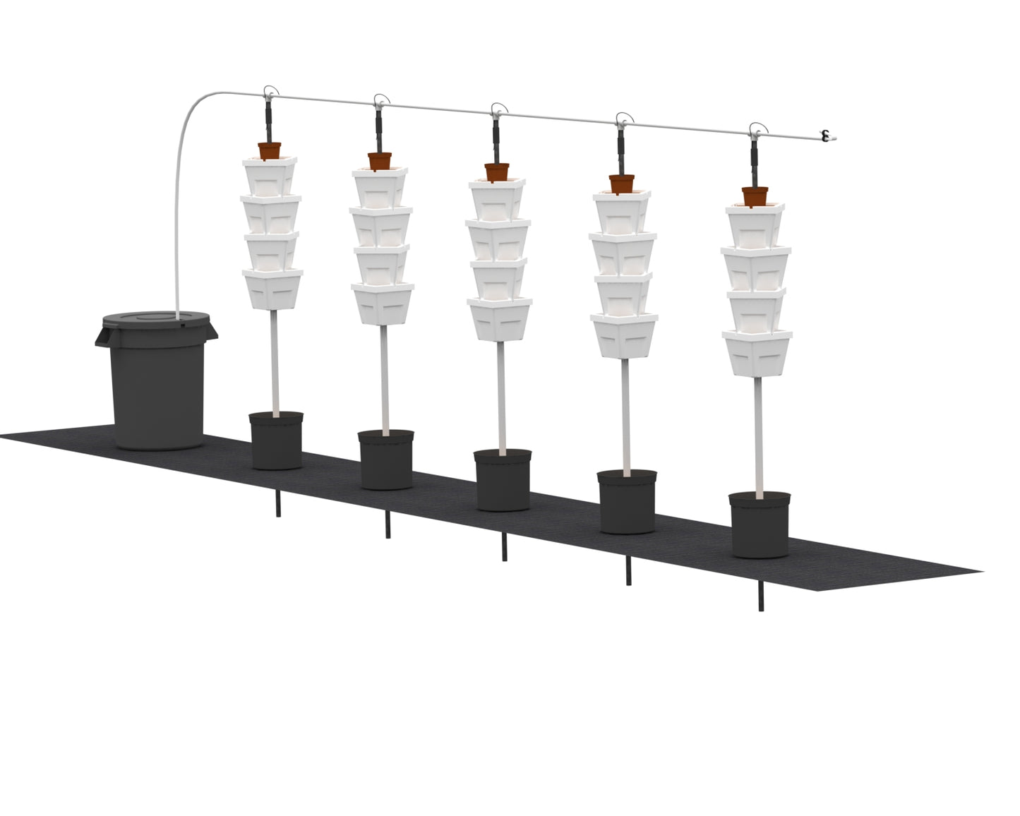 VGK-20AGP 5-tower vertical garden drawing