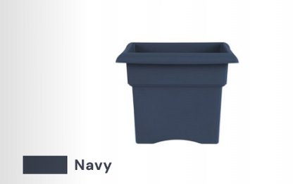 square planter base for patio garden in Navy