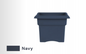 square planter base for patio garden in Navy