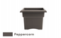 square planter base for patio garden in peppercorn color